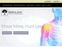 Tablet Screenshot of boneandjointclinicbr.com